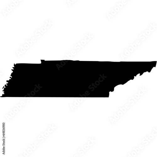 High detailed vector map - Tennessee. photo