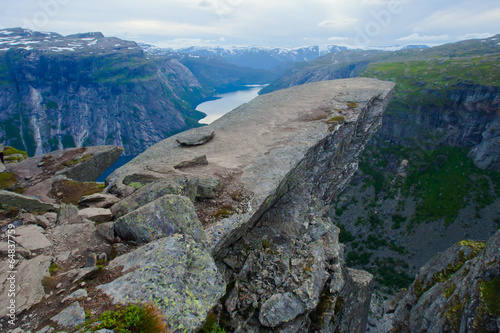 Norway Mountain Vibrant Landscape Trolltunga Odda Fjord Norge Hi photo