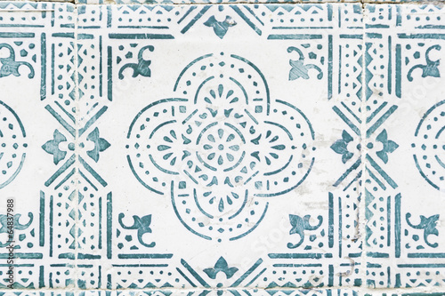 Obraz na płótnie Wall tiles with typical old Lisbon w salonie