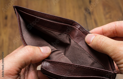 Closeup to An Empty Wallet