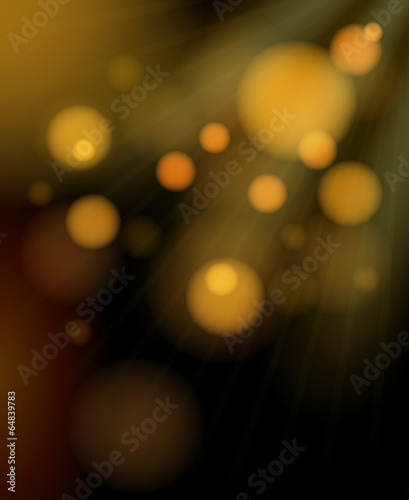 Blurred golden bubbles shimmering background