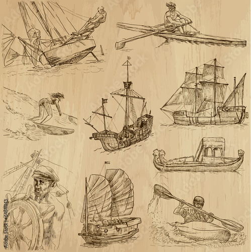 Ships and Boats around the World (vector pack no.1)