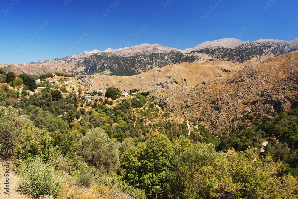 View of the mountains on Crete, Greece View of the mountains on Crete, Greece