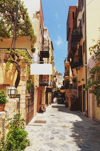 Fototapeta Naklejka Na Ścianę i Meble -  Old streets in Chania, Crete