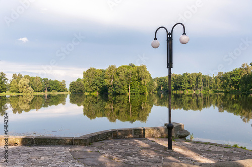 Lake in a park photo