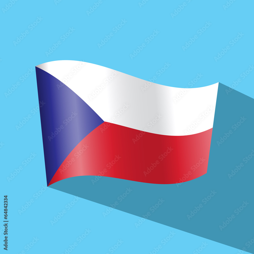 czech flag vetor icon czech flag vetor icon