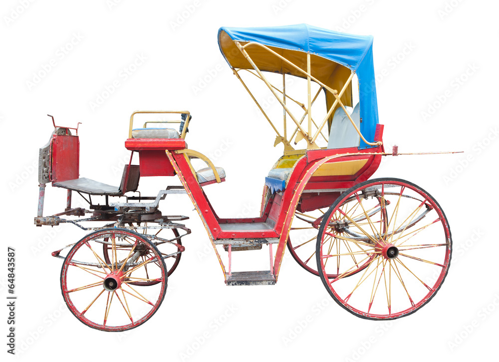 old carriage isolated white