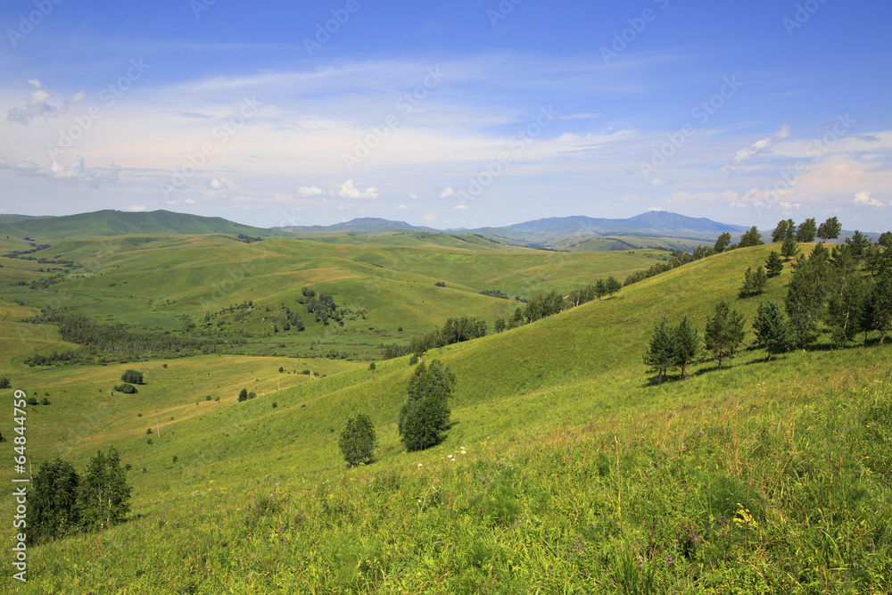 Beautiful summer landscape of the Altai mountains. Beautiful summer landscape of the Altai mountains.
