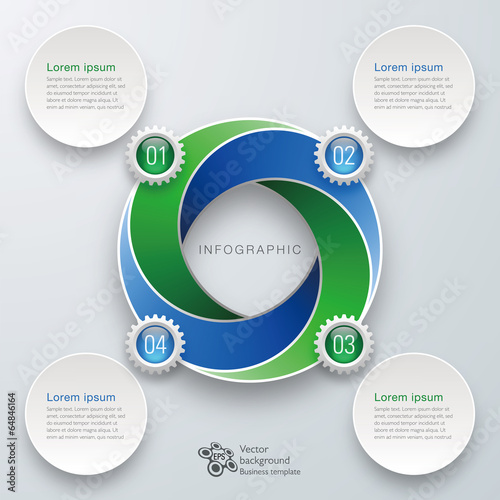 Infographics Vector Background 4-Step Process
