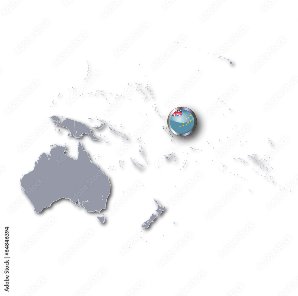 Pazifikkarte mit Tuvalu Pazifikkarte mit Tuvalu