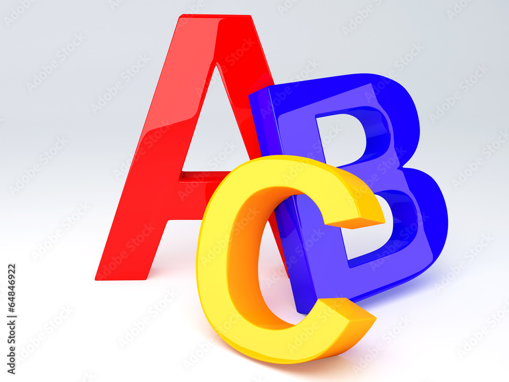 ABC Letters. Education concept. 3d illustration ABC Letters. Education concept. 3d illustration