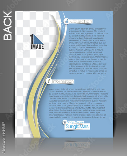Optician Sunglasses Store Back Flyer & Poster Template.