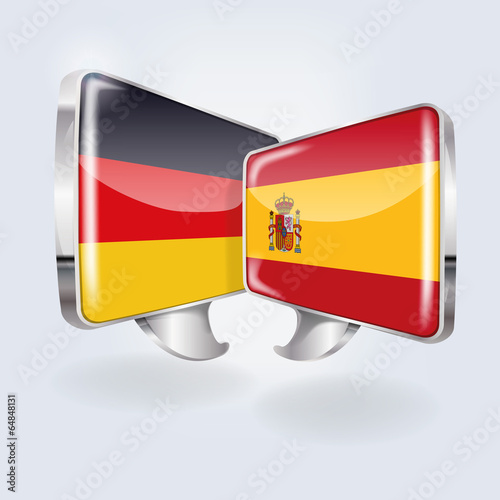 Sprechblasen in deutsch und spanisch