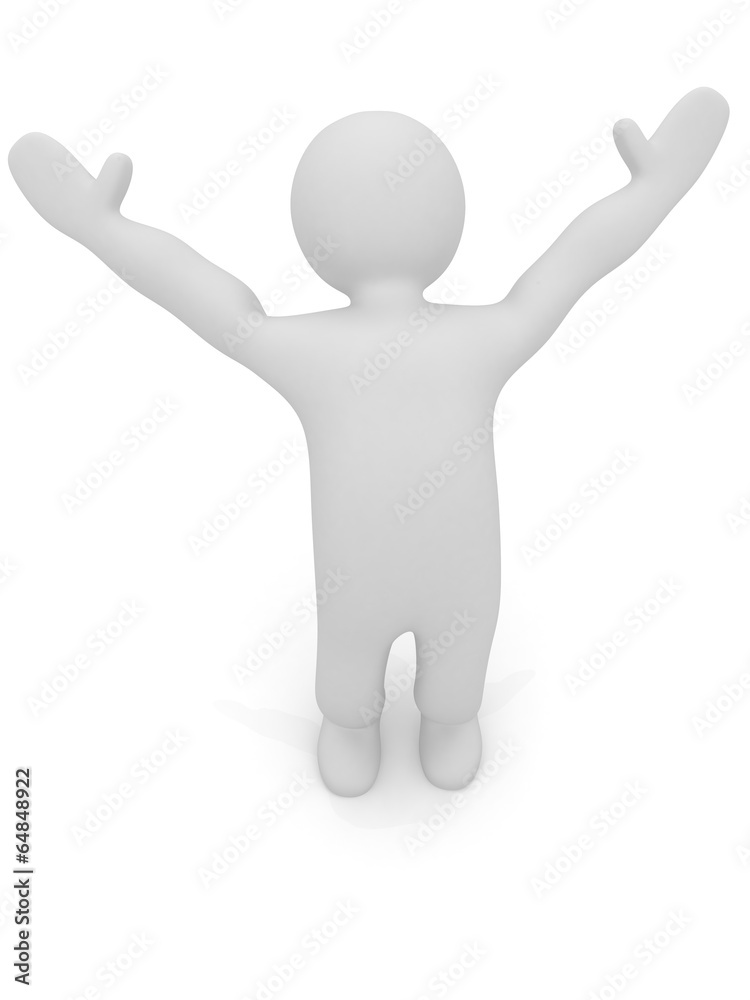 3d man isolated on white. Series: morning exercises - flexibilit 3d man isolated on white. Series: morning exercises - flexibilit