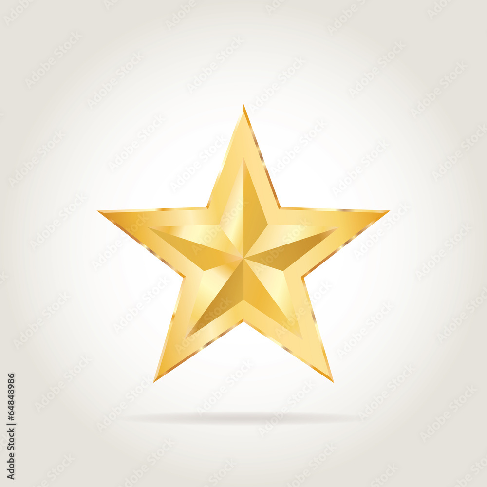 Obraz premium sharp gold star