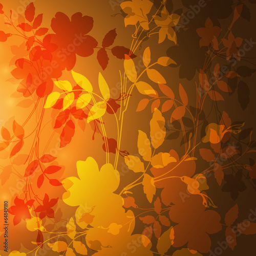 Autumn background with leaves