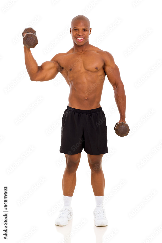african bodybuilder exercising african bodybuilder exercising