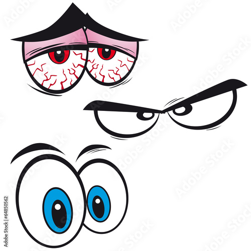 set of cartoon eyes, vector