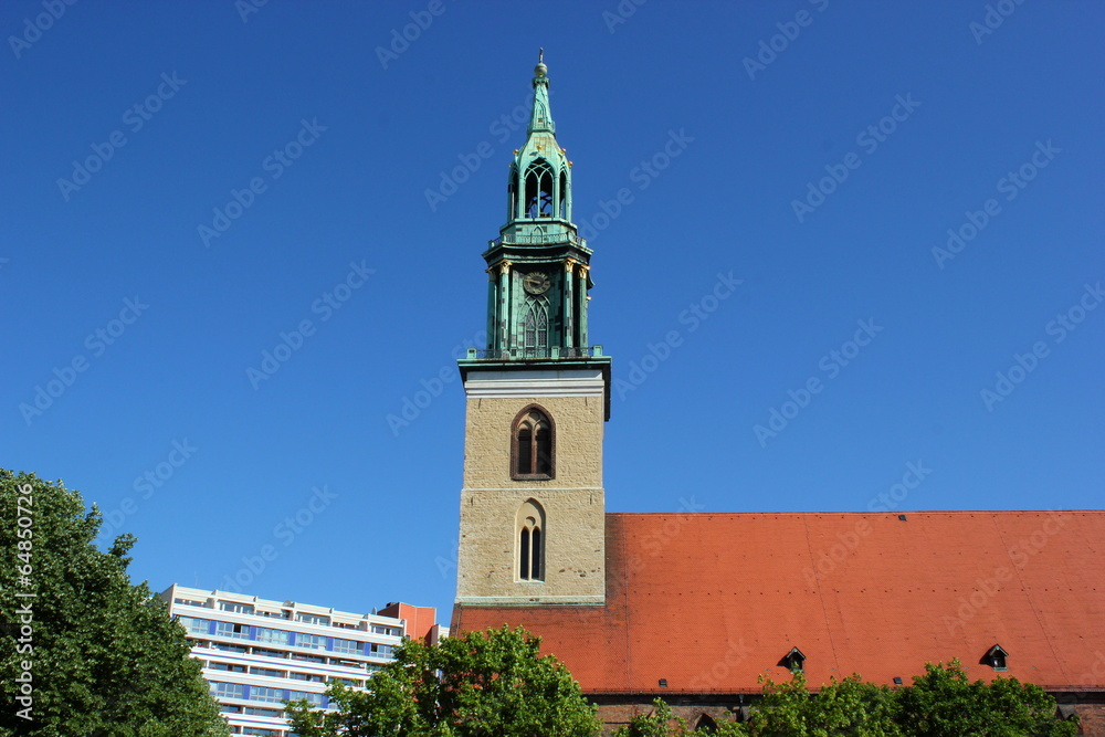 Die evangelische Marienkirche in Berlin Mitte in Deutschland