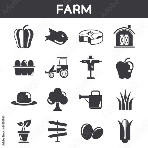 farm and agriculture icons photo