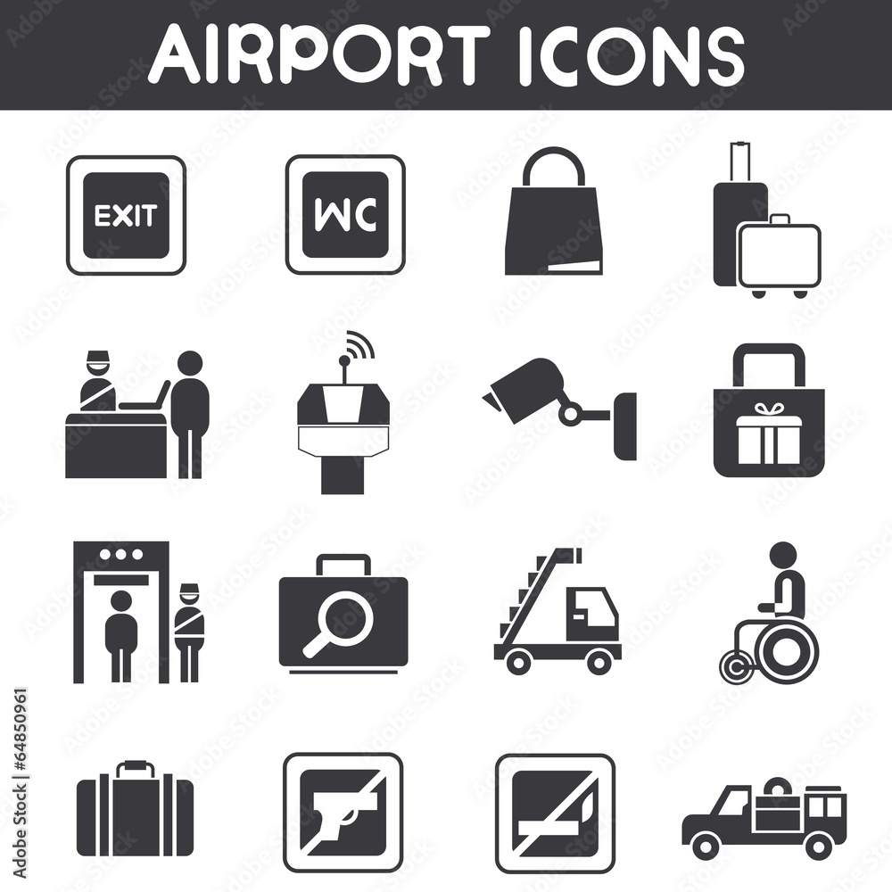 airport icons airport icons