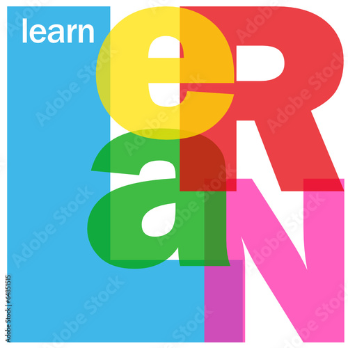 "LEARN" Letter Collage (education e-learning training course)