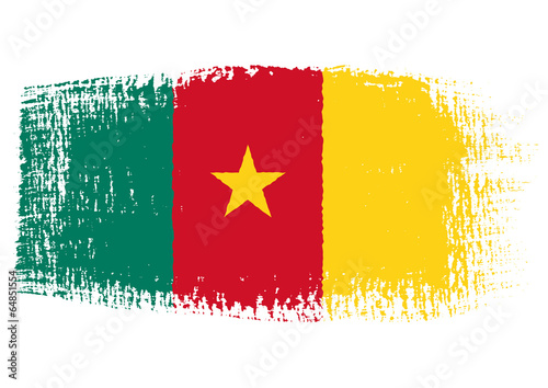 brushstroke flag Camerun