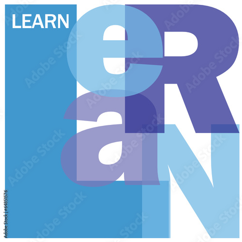 "LEARN" Letter Collage (education training e-learning school)