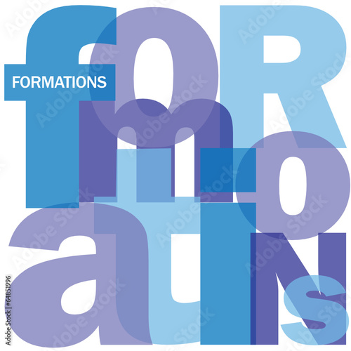 Mosaïque de Lettres "FORMATIONS" (études diplômes éducation cv)