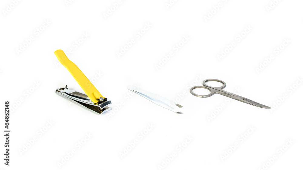 Hair clip and Scissors isolated Hair clip and Scissors isolated