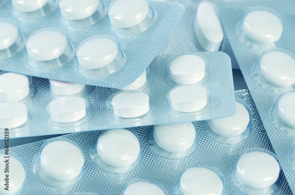 Tablets in packing. A medical background Tablets in packing. A medical background