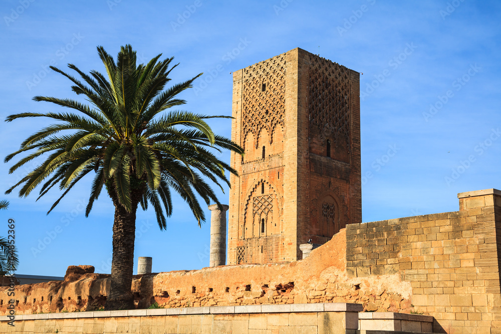 Hassan tower in rabat, morocco