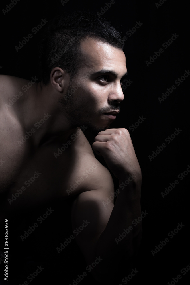 Portrait of muscular man