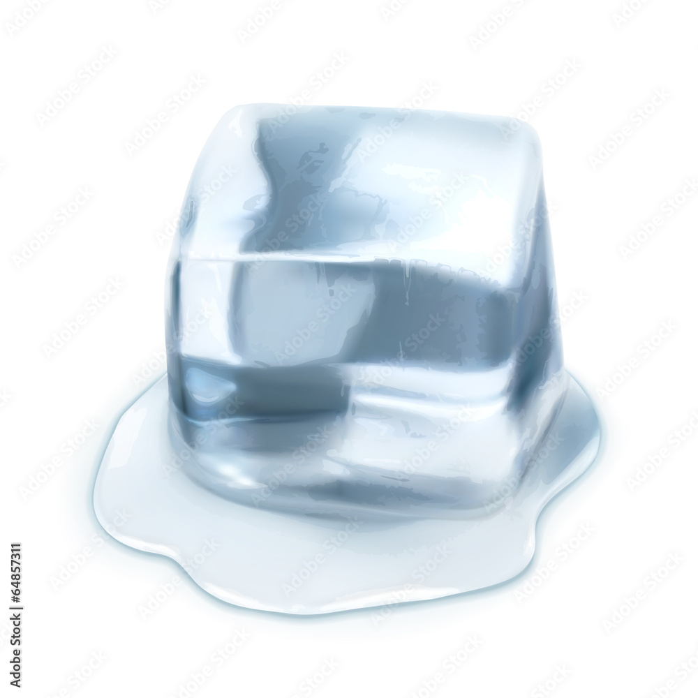 Obraz premium Ice cube, isolated on white background