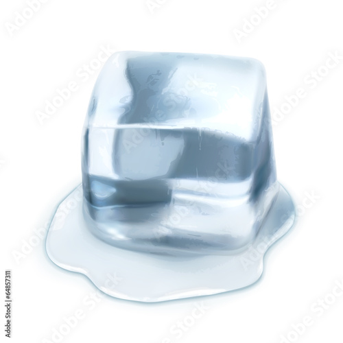 Ice cube, isolated on white background