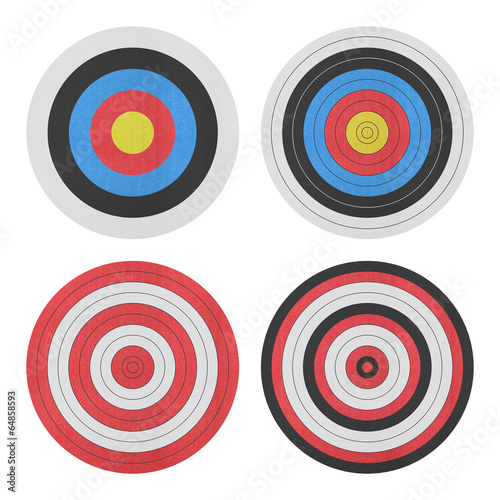 paper cut of target icon for gun shooting sport and military on