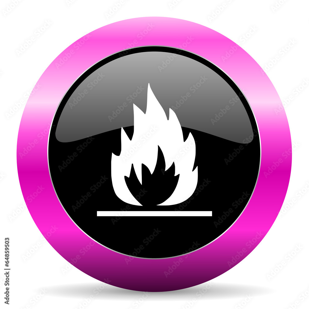 flame pink glossy icon flame pink glossy icon