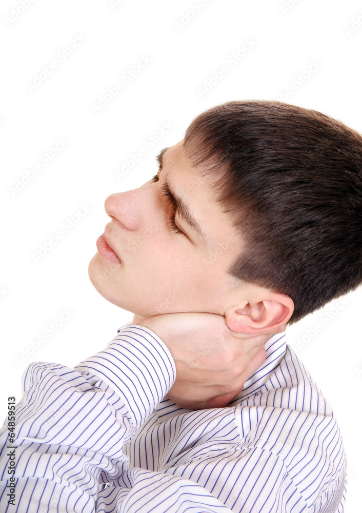 Fototapeta premium Teenager feels Neckache