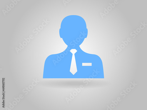 Flat icon of businessman