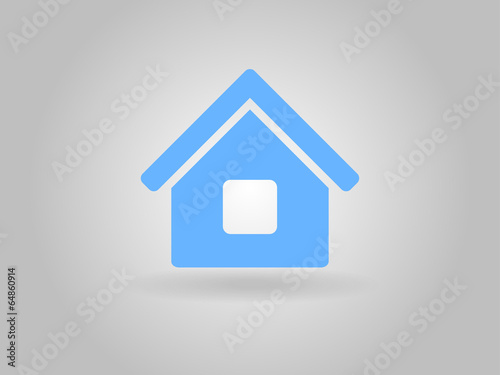 Flat icon of home