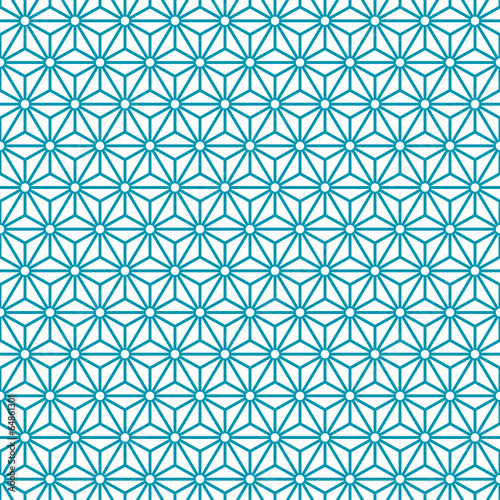 Retro Seamless Pattern Stars Blue