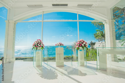 bali glass church wedding Fototapete