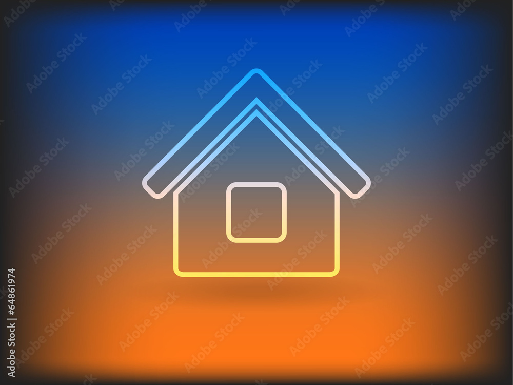 Flat icon of home Flat icon of home