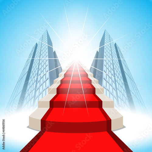 Stairs leading up to success. Vector