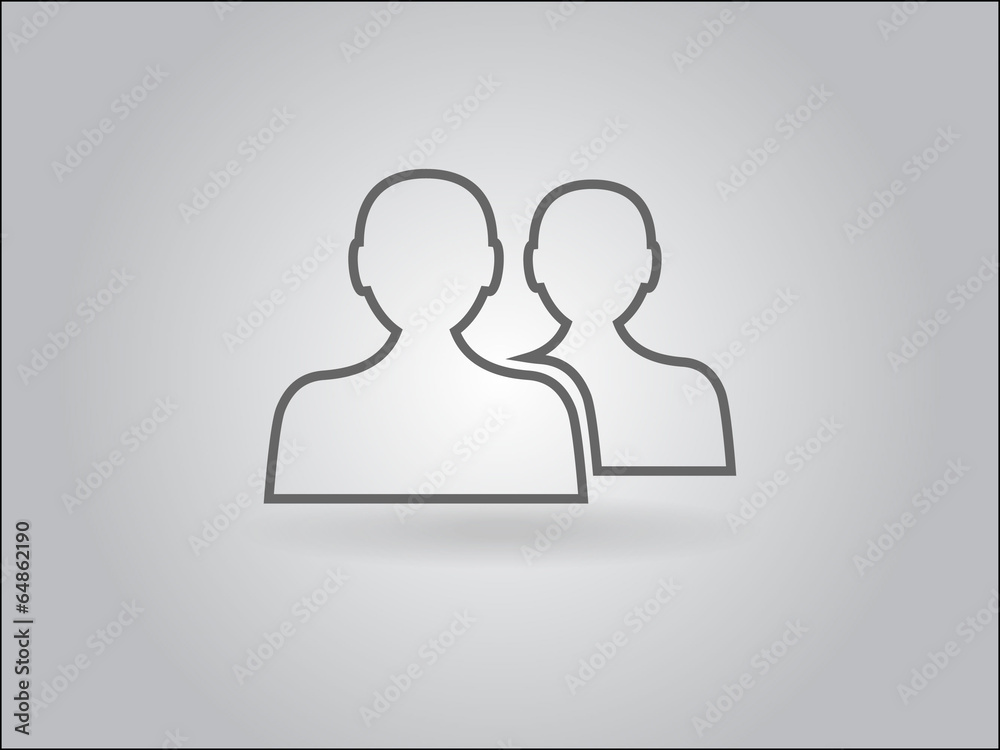 Flat icon of team work Flat icon of team work