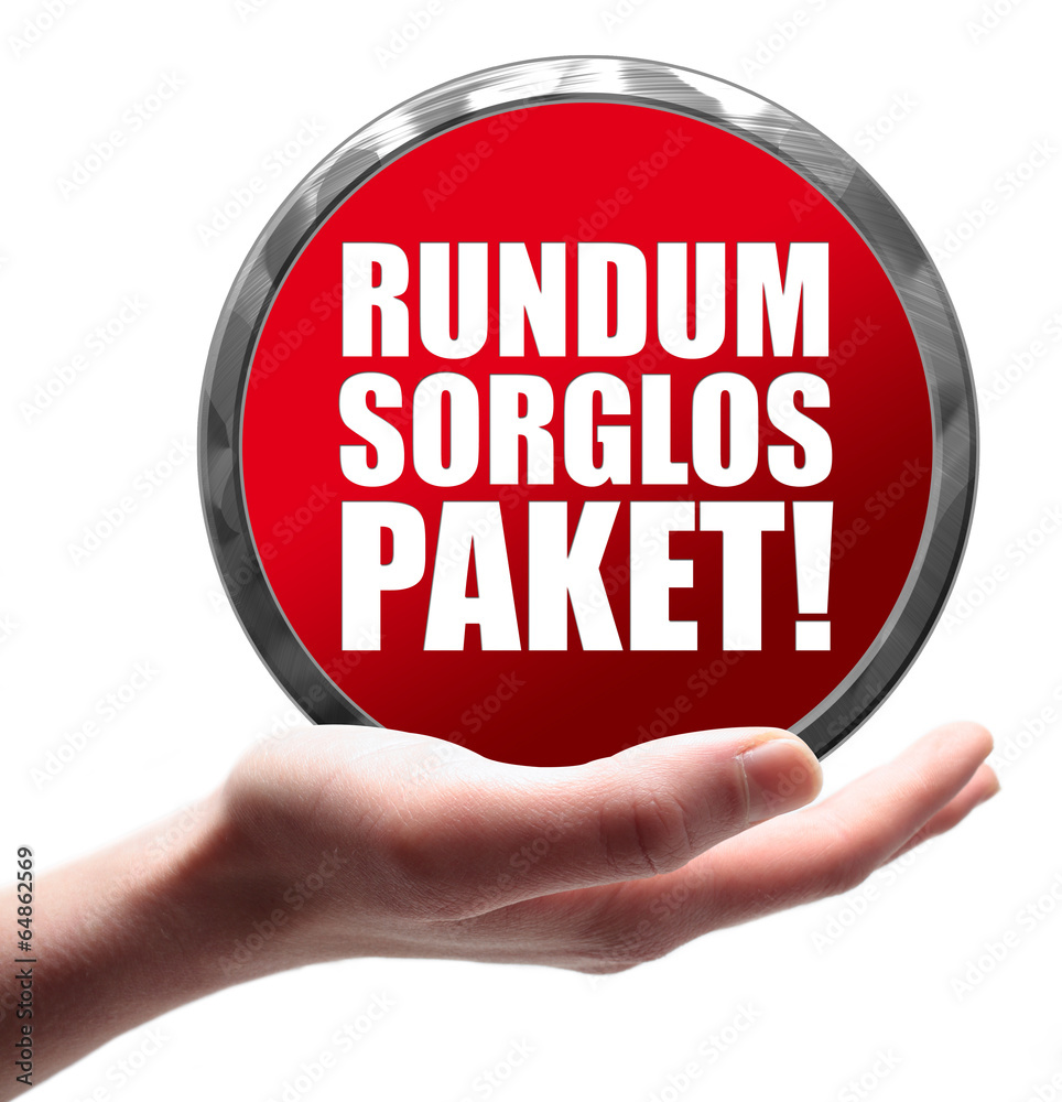 Rundum sorglos Paket! Button, Icon Stock Photo | Adobe Stock