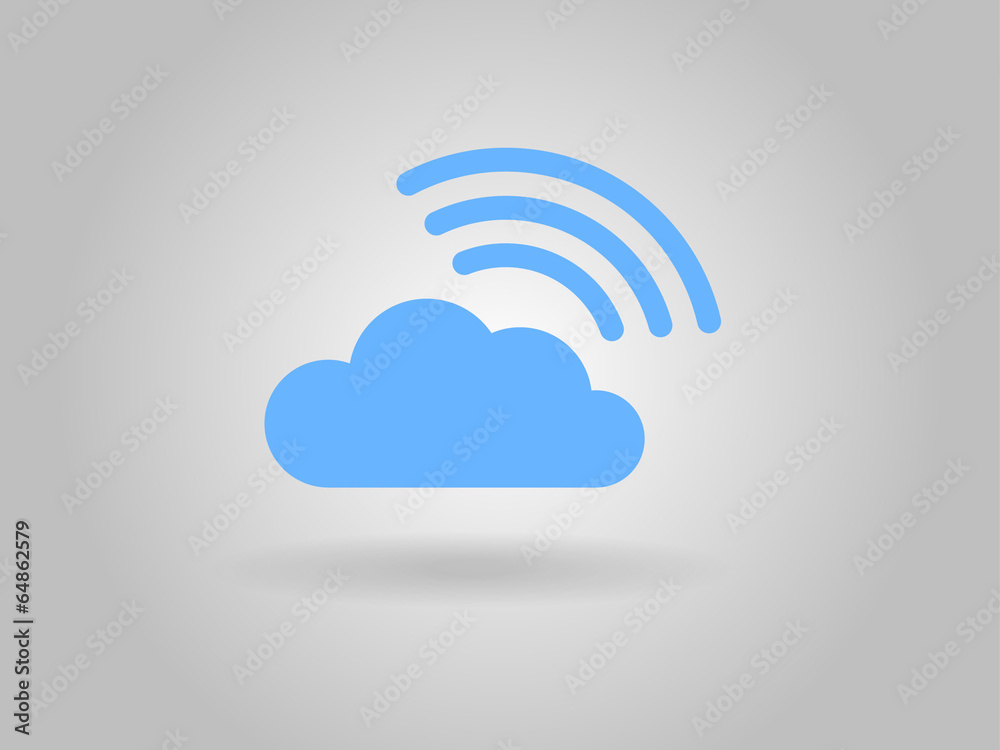 Fototapeta premium Flat icon of cloud