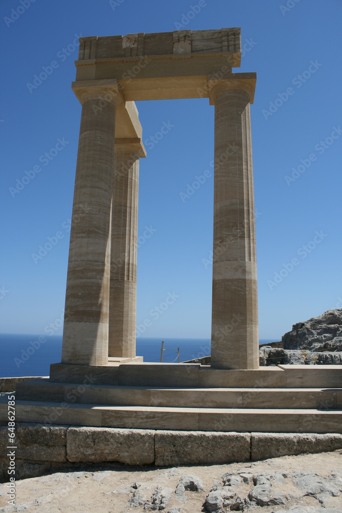 Lindos Acropolis Rhodes Island Dodecanese Greece 13