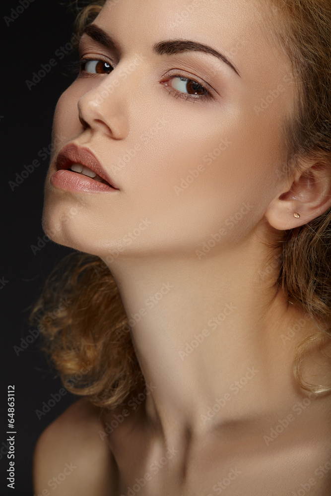 Close-up portrait of beautiful young woman Close-up portrait of beautiful young woman
