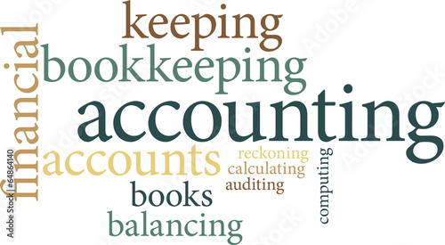 the word accounting in word clouds
